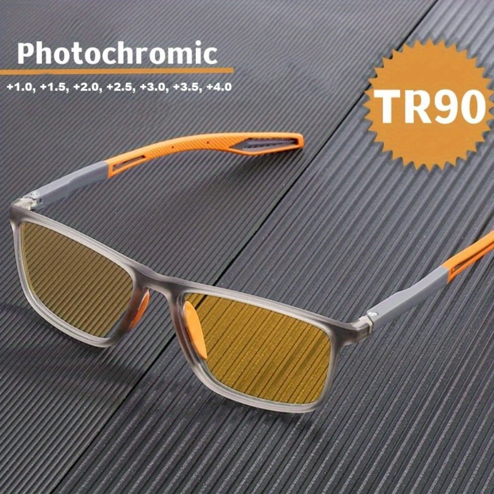 Reading Glasses - Photochromic TR90 Sport Frame Ultralight UV Protection for Men Women - main product view