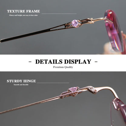 Reading Glasses - for Women Pink Rhinestone, Elegant Mirror Leg Magnifying Readers +1.0 to - product detail view 5