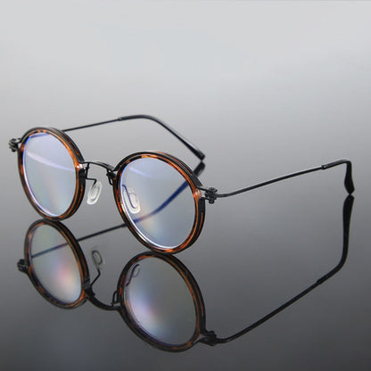 Reading Glasses - Retro Round Metal Frame HD Anti-Glare Lenses with Case, Unisex Vintage - product detail view 6