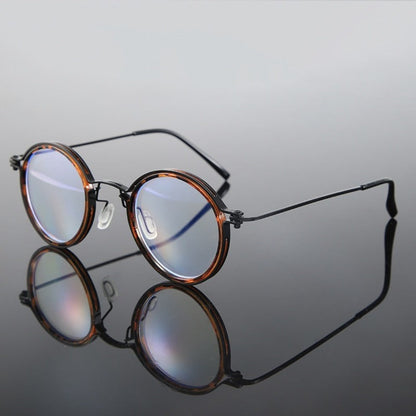 Reading Glasses - Retro Round Metal Frame HD Anti-Glare Lenses with Case, Unisex Vintage - product detail view 11