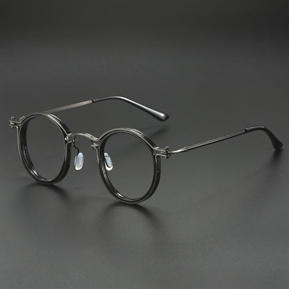 Reading Glasses - Retro Round Metal Frame HD Anti-Glare Lenses with Case, Unisex Vintage - product detail view 12