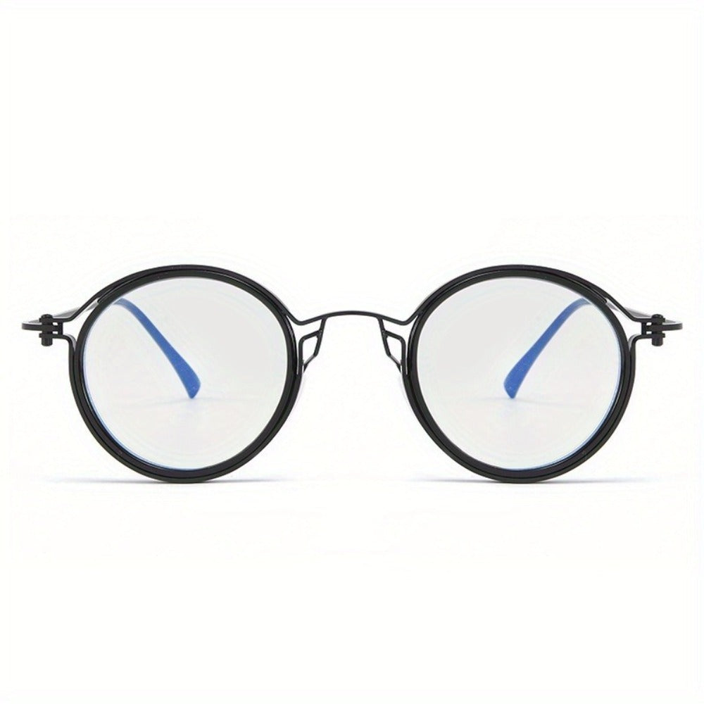 Reading Glasses - Retro Round Metal Frame HD Anti-Glare Lenses with Case, Unisex Vintage - product detail view 13