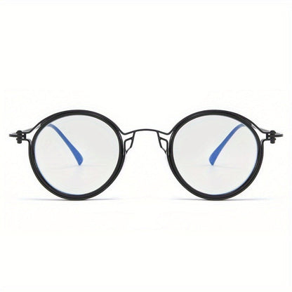 Reading Glasses - Retro Round Metal Frame HD Anti-Glare Lenses with Case, Unisex Vintage - product detail view 13