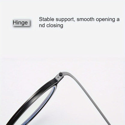 Reading Glasses - Retro Round Metal Frame HD Anti-Glare Lenses with Case, Unisex Vintage - product detail view 14