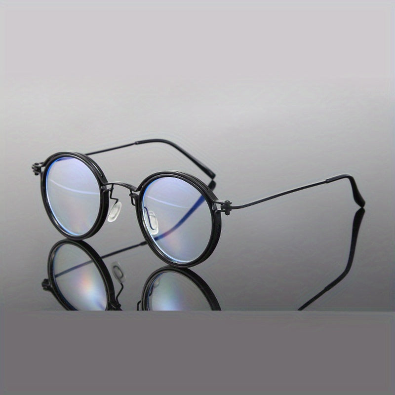 Reading Glasses - Retro Round Metal Frame HD Anti-Glare Lenses with Case, Unisex Vintage - product detail view 18