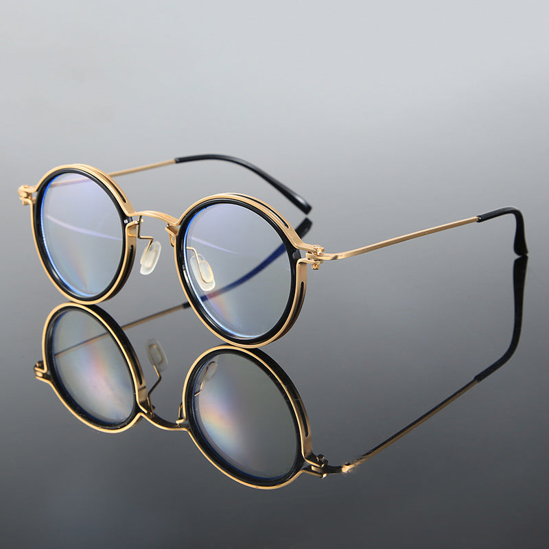Reading Glasses - Retro Round Metal Frame HD Anti-Glare Lenses with Case, Unisex Vintage - product detail view 19