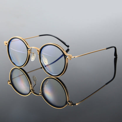 Reading Glasses - Retro Round Metal Frame HD Anti-Glare Lenses with Case, Unisex Vintage - product detail view 19
