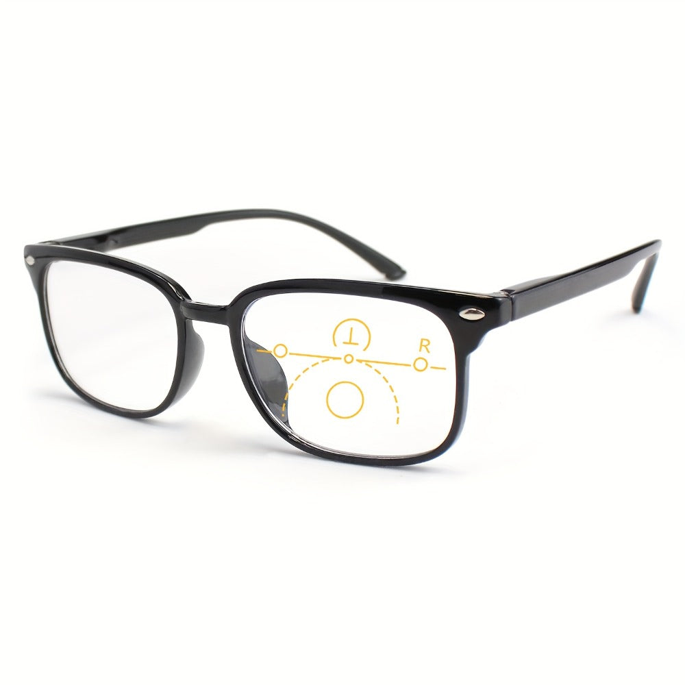 Reading Glasses - Small Rectangle Spring Hinge Lightweight PC Lens Unisex Classic Stylish - product detail view 3