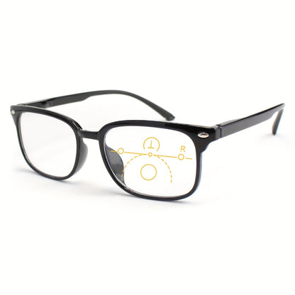 Reading Glasses - Small Rectangle Spring Hinge Lightweight PC Lens Unisex Classic Stylish - product detail view 3