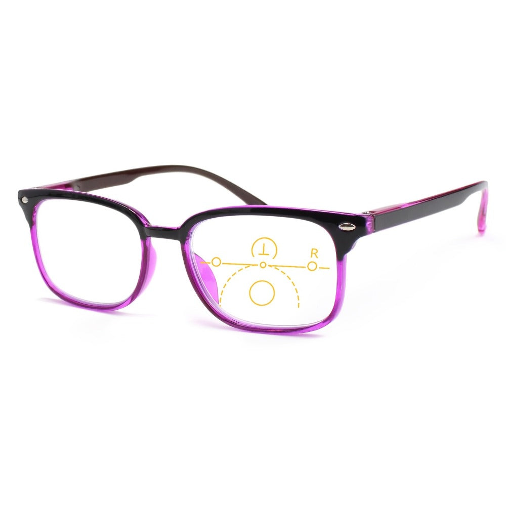 Reading Glasses - Small Rectangle Spring Hinge Lightweight PC Lens Unisex Classic Stylish - product detail view 7