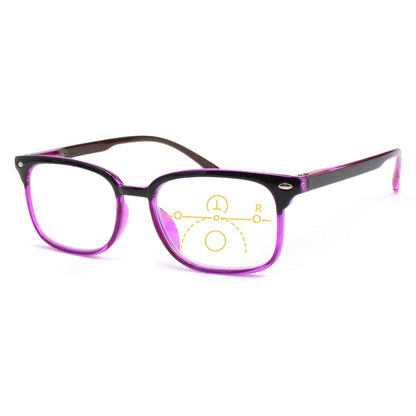 Reading Glasses - Small Rectangle Spring Hinge Lightweight PC Lens Unisex Classic Stylish - product detail view 7