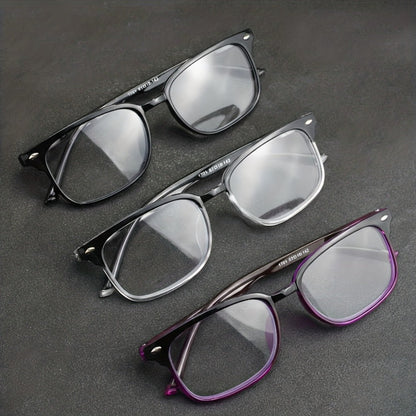 Reading Glasses - Small Rectangle Spring Hinge Lightweight PC Lens Unisex Classic Stylish - product detail view 9