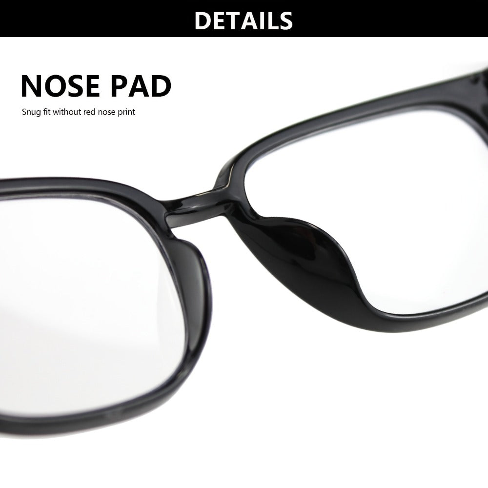Reading Glasses - Small Rectangle Spring Hinge Lightweight PC Lens Unisex Classic Stylish - product detail view 12