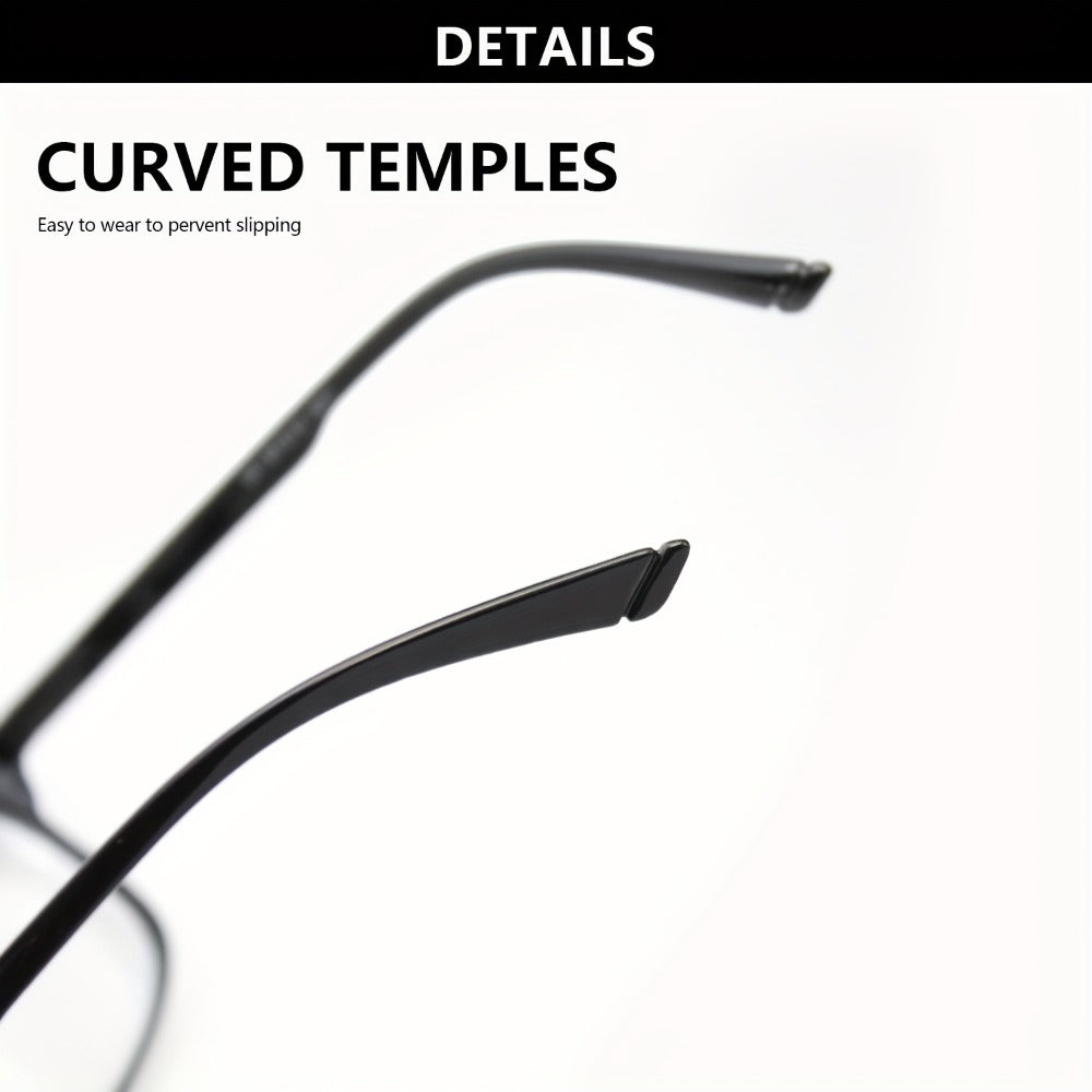 Reading Glasses - Small Rectangle Spring Hinge Lightweight PC Lens Unisex Classic Stylish - product detail view 13