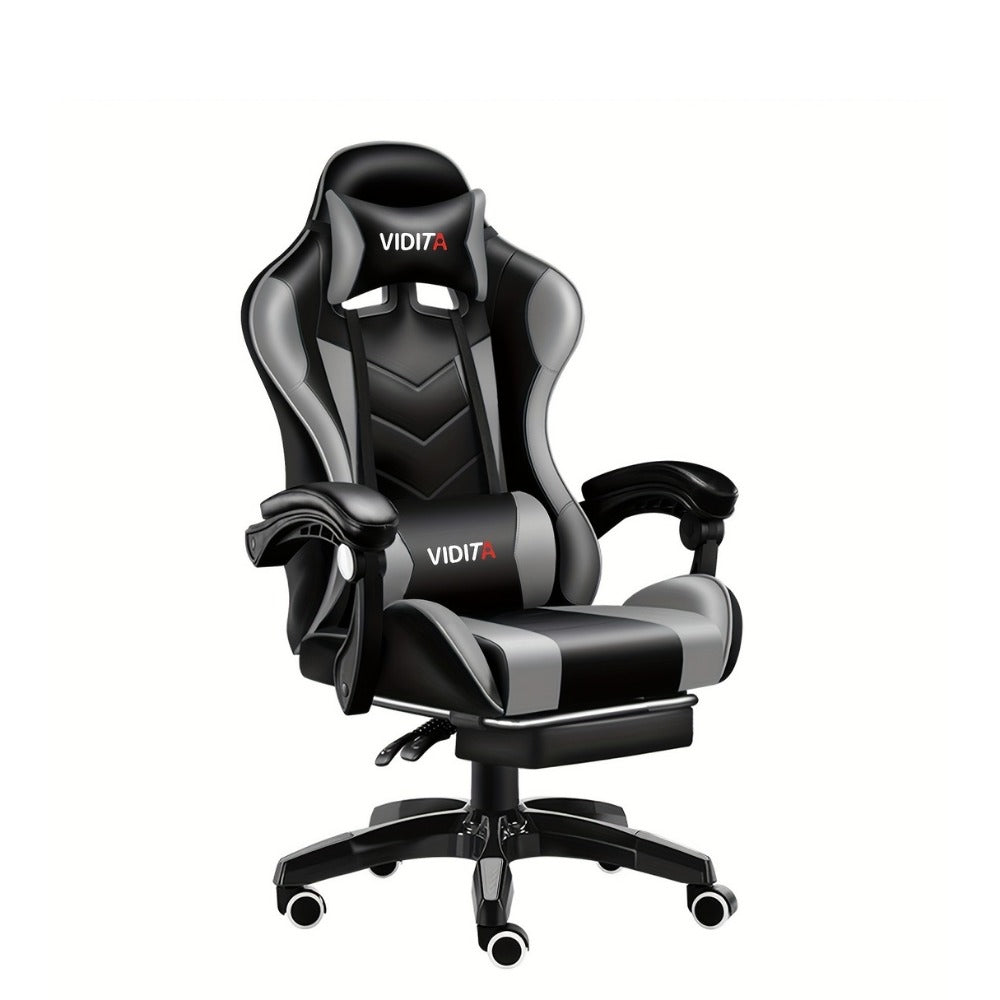 Gaming Chair, Ergonomic High Back with Footrest PU Leather Reclining Racing Style E-Sports shown in the main product view