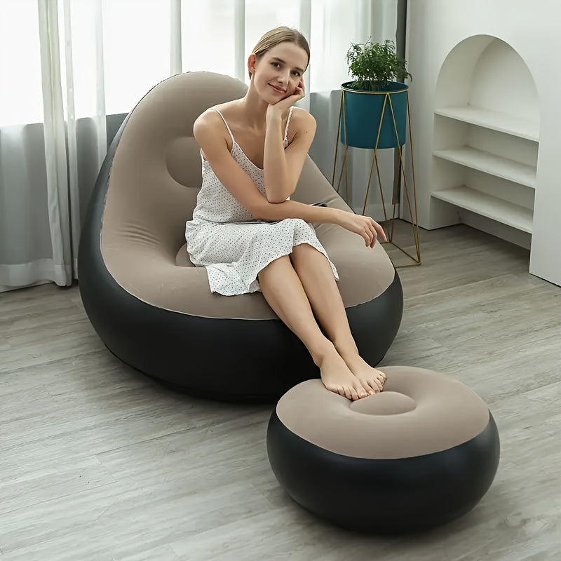Inflatable Sofa shown in the Coffee Brown option