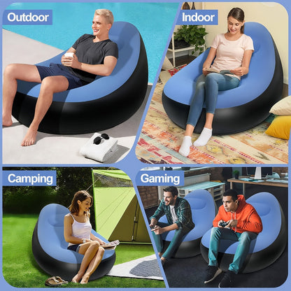 Reclining Inflatable Sofa with Adjustable Backrest and Tool-Free Assembly for Living Room detail image - detail view 10