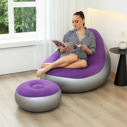 Reclining Inflatable Sofa with Adjustable Backrest and Tool-Free Assembly for Living Room detail image - detail view 14