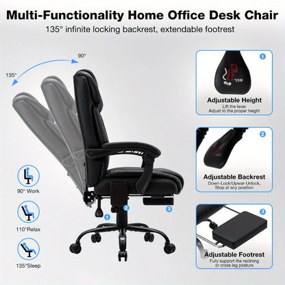 Reclining Office Chair with High Back for Comfortable Everyday Seating in Home Office detail image - detail view 16