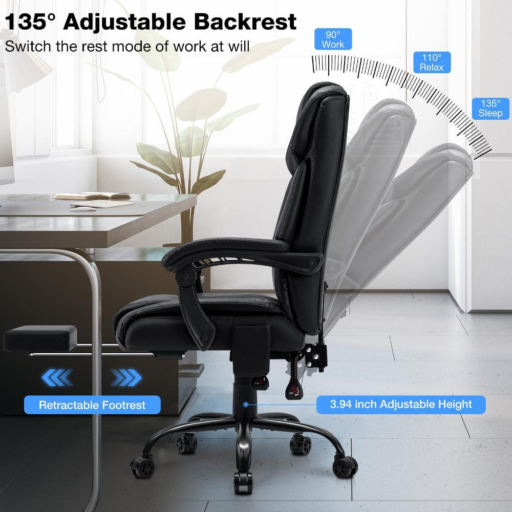Reclining Office Chair with High Back for Comfortable Everyday Seating in Home Office detail image - detail view 17