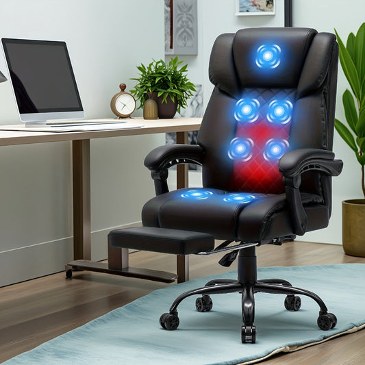 Reclining Office Chair with High Back for Comfortable Everyday Seating in Home Office detail image