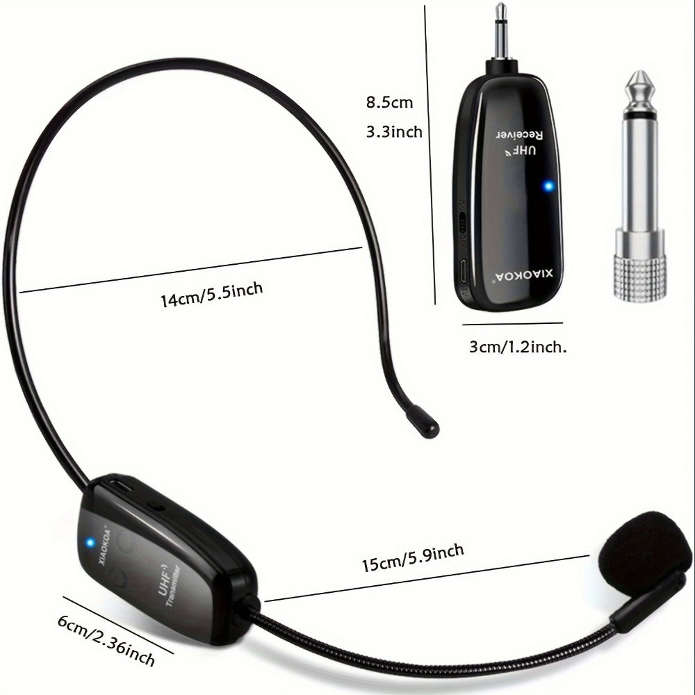 Recording Microphone, 160ft, Wireless, USB, Professional, UHF for Recording and Streaming detail image