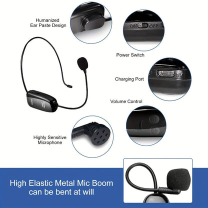 Recording Microphone, 160ft, Wireless, USB, Professional, UHF for Recording and Streaming detail image - detail view 4