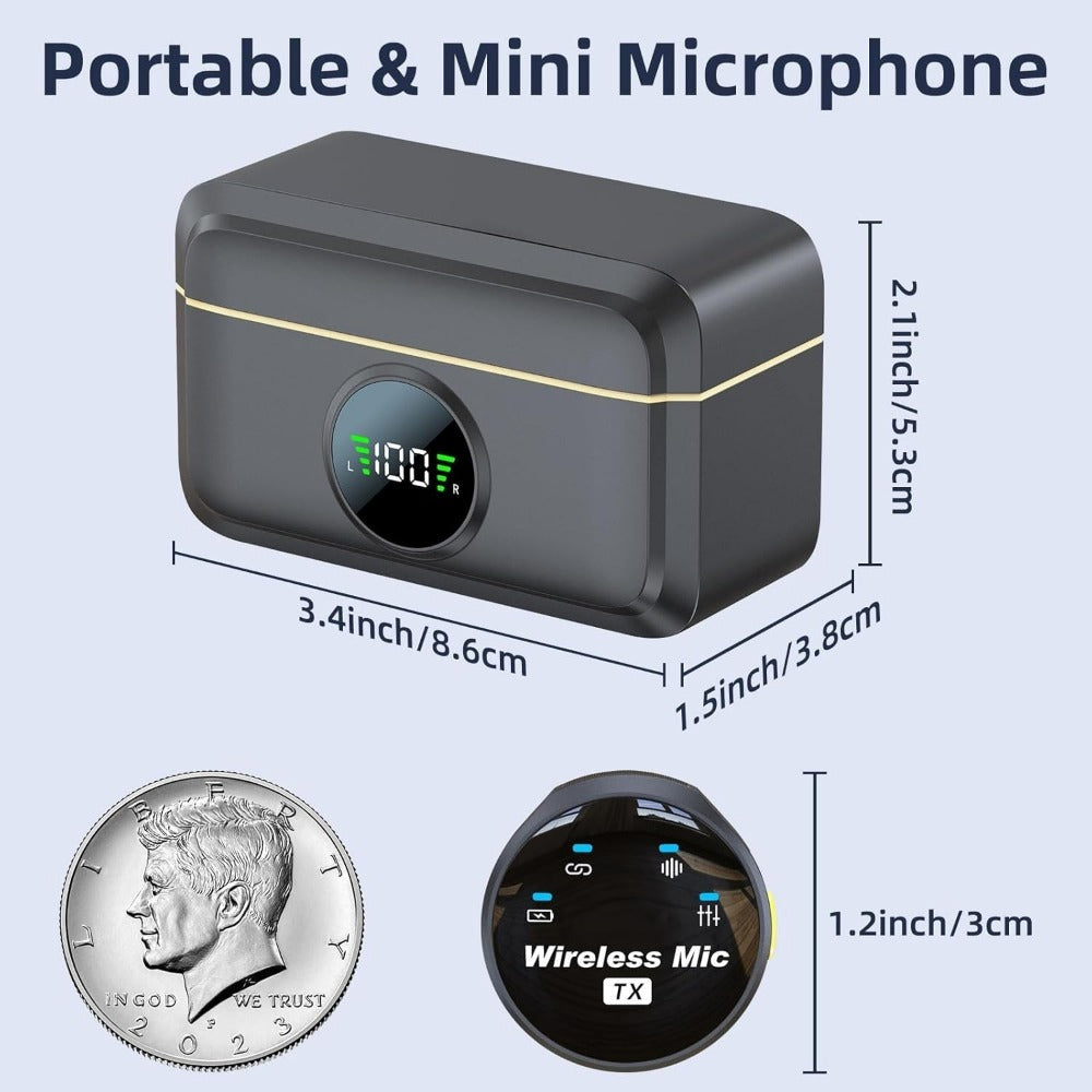 Recording Microphone, 2pcs, Wireless, USB-C, Microphones for Recording and Streaming detail image - detail view 10