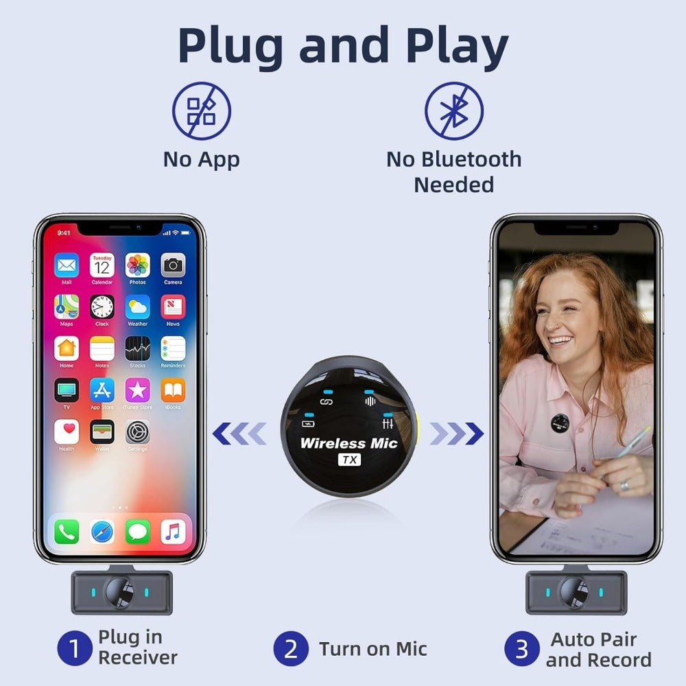Recording Microphone, 2pcs, Wireless, USB-C, Microphones for Recording and Streaming detail image - detail view 8