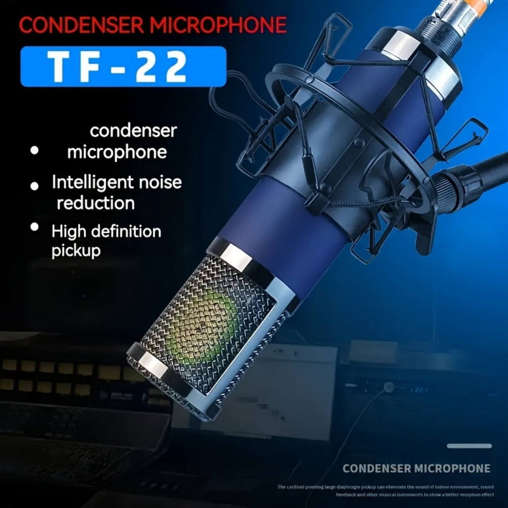 Recording Microphone, Cardioid, Condenser, F22, Metal for Recording and Streaming detail image - detail view 4