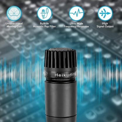Recording Microphone, Cardioid, Dynamic, 3pcs, Professional for Recording and Streaming detail image - detail view 3