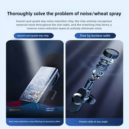 Recording Microphone, Condenser, Wireless, USB-C, Professional, Lavalier for Recording detail image - detail view 12