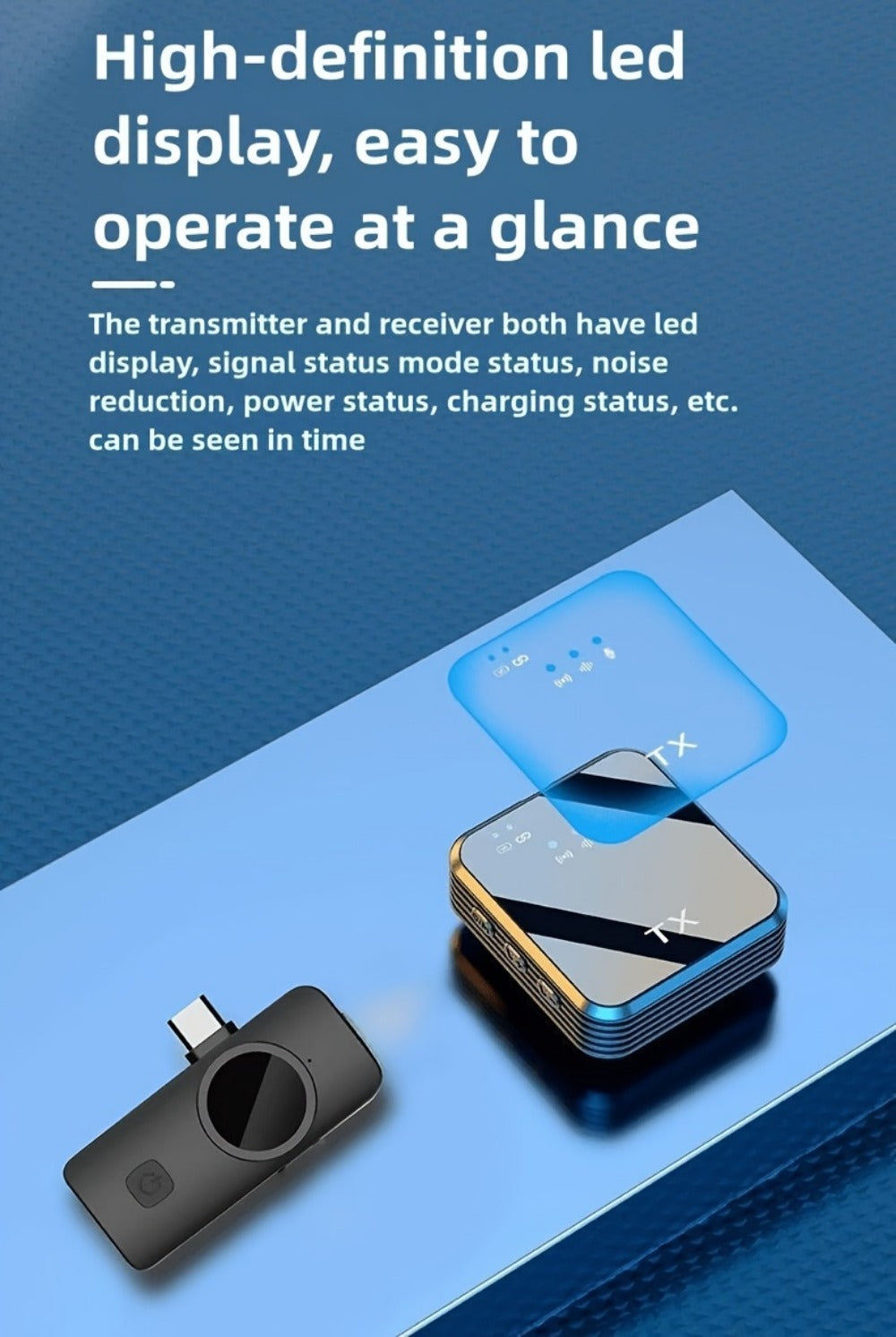 Recording Microphone, Condenser, Wireless, USB-C, Professional, Lavalier for Recording detail image - detail view 19
