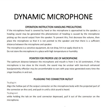Recording Microphone, Dynamic, 6.35mm, Enhanced, Vocal for Recording and Streaming detail image - detail view 7