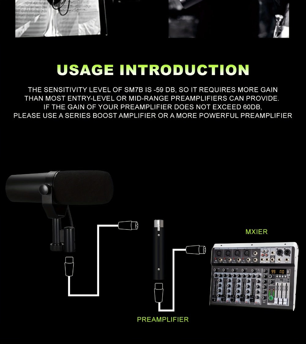 Recording Microphone, Dynamic, Professional, SM7B for Recording and Streaming detail image - detail view 21
