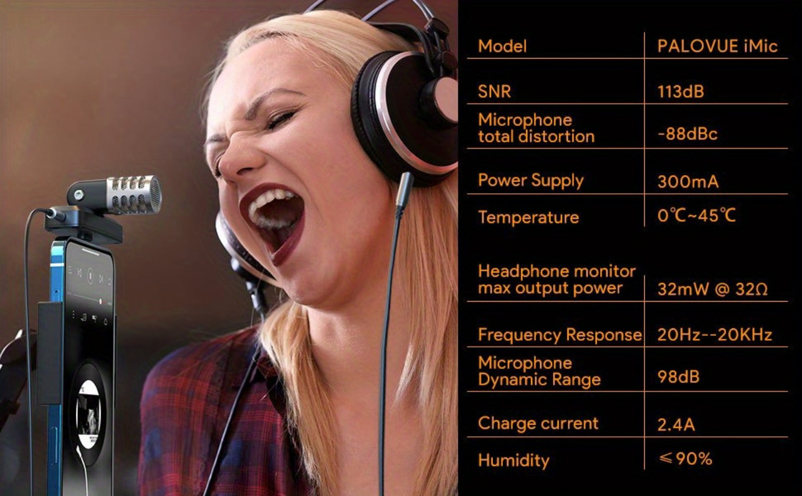 Recording Microphone, Portable, Cardioid, PALOVUE, MFi for Recording and Streaming detail image - detail view 11