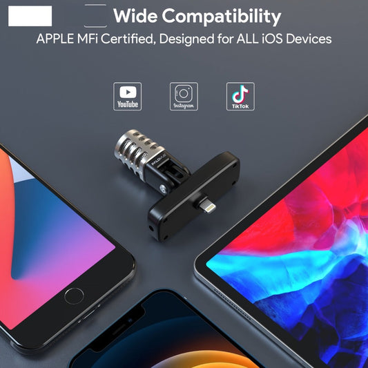 Recording Microphone, Portable, Cardioid, PALOVUE, MFi for Recording and Streaming detail image