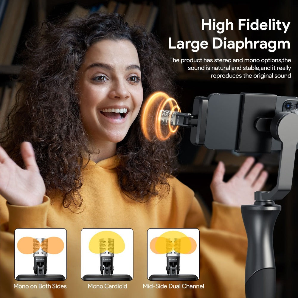 Recording Microphone, Portable, Cardioid, PALOVUE, MFi for Recording and Streaming detail image - detail view 7