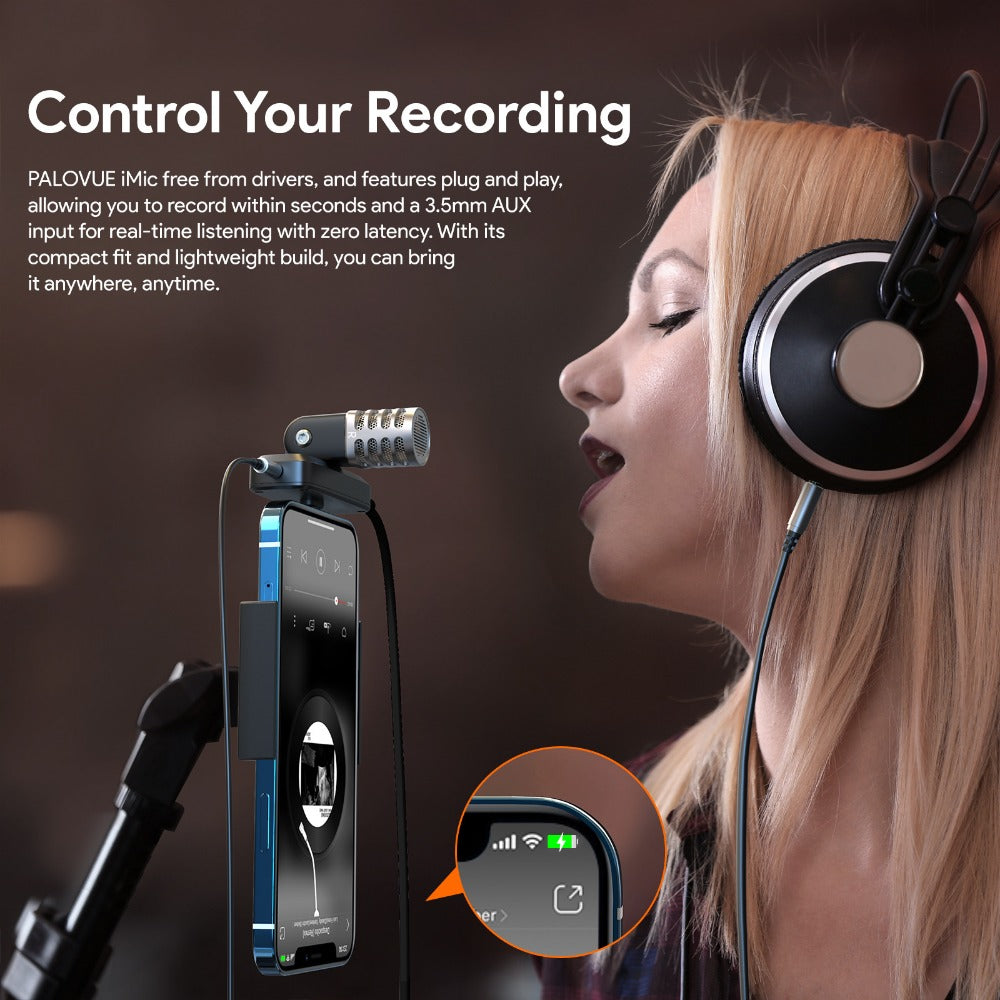 Recording Microphone, Portable, Cardioid, PALOVUE, MFi for Recording and Streaming detail image - detail view 8