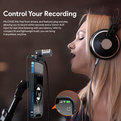 Recording Microphone, Portable, Cardioid, PALOVUE, MFi for Recording and Streaming detail image - detail view 8