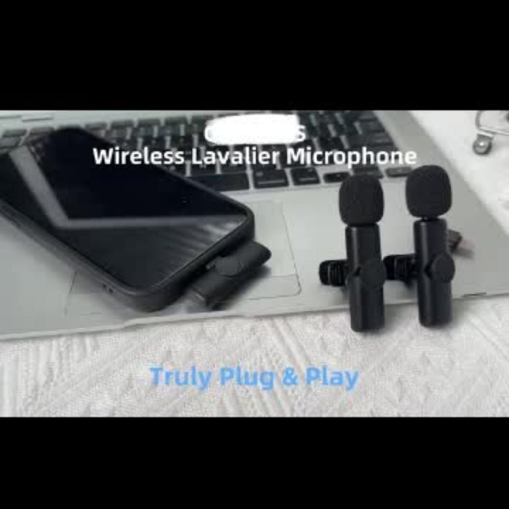 Recording Microphone, Portable, Wireless, USB-C, 2pcs, Lapel for Recording and Streaming detail image - detail view 11