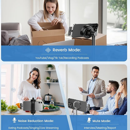 Recording Microphone, Portable, Wireless, USB-C, 2pcs, Lapel for Recording and Streaming detail image - detail view 13