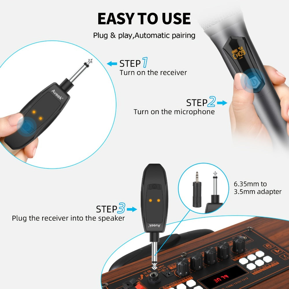 Recording Microphone, Rechargeable, 2.4 GHz Wireless, Wireless, Aveek for Recording detail image - detail view 7