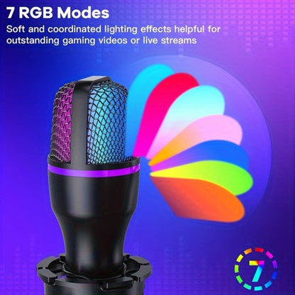 Recording Microphone, RGB, Condenser, All-in-one, Gaming for Recording and Streaming detail image - detail view 3