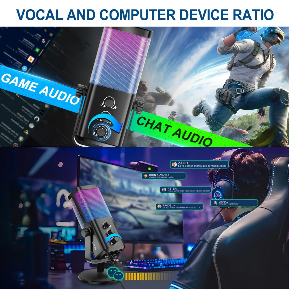 Recording Microphone, RGB, USB, Gaming, Game for Recording and Streaming detail image - detail view 11