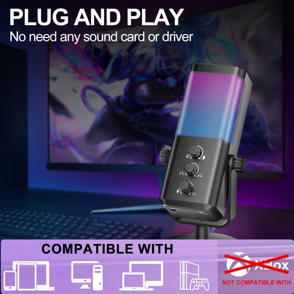 Recording Microphone, RGB, USB, Gaming, Game for Recording and Streaming detail image - detail view 7