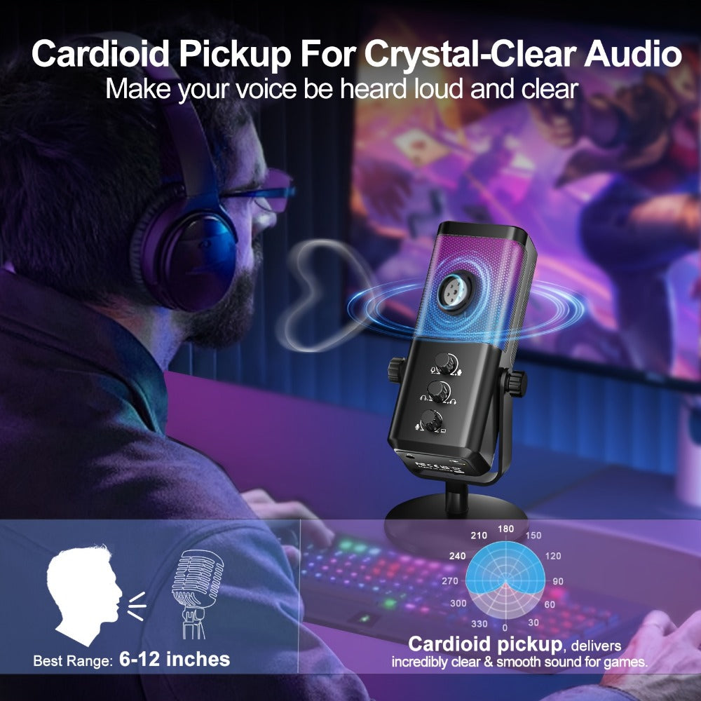 Recording Microphone, RGB, USB, Gaming, Game for Recording and Streaming detail image - detail view 8