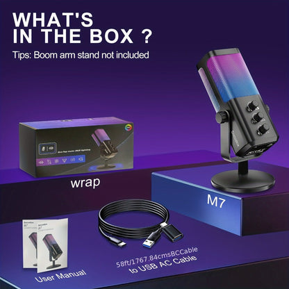Recording Microphone, RGB, USB, Gaming, Game for Recording and Streaming detail image - detail view 9