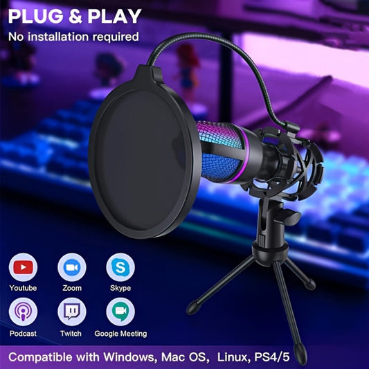 Recording Microphone, USB, Condenser, XLR, Podcast for Recording and Streaming detail image