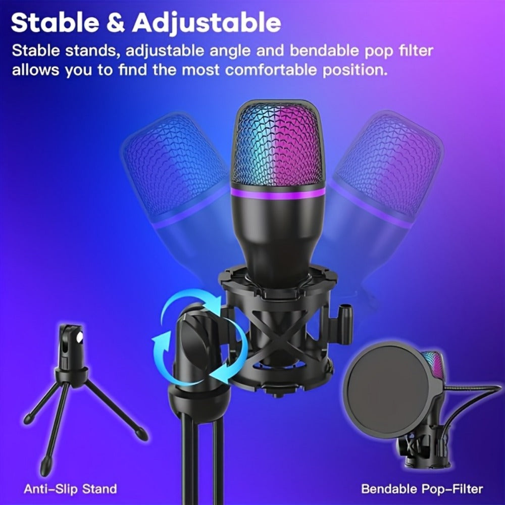 Recording Microphone, USB, Condenser, XLR, Podcast for Recording and Streaming detail image - detail view 3